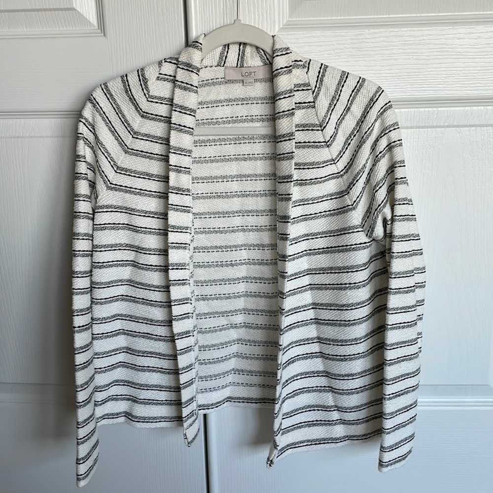Loft Size XS Striped Cardigan/Blazer/Sweater